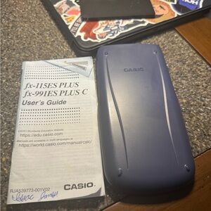 Casio Graphing Calculator — Navy Blue Protective Cover